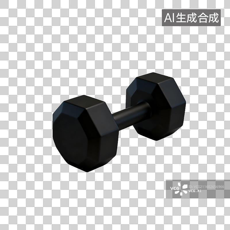 【AI数字艺术】3D立体哑铃免抠元素图片素材