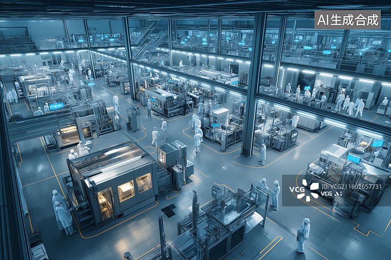 【AI数字艺术】现代化无菌生产车间图片素材