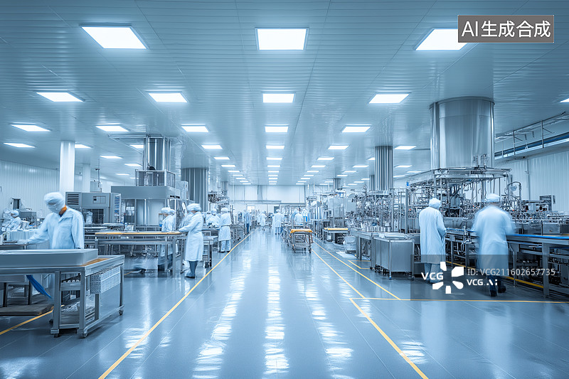 【AI数字艺术】现代化无菌生产车间图片素材