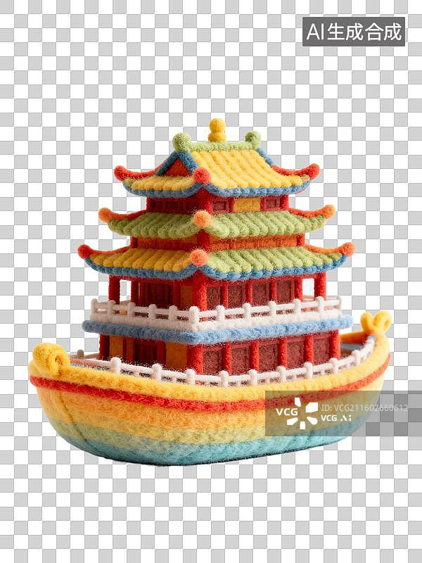 【AI数字艺术】毛线风格的舫图片素材