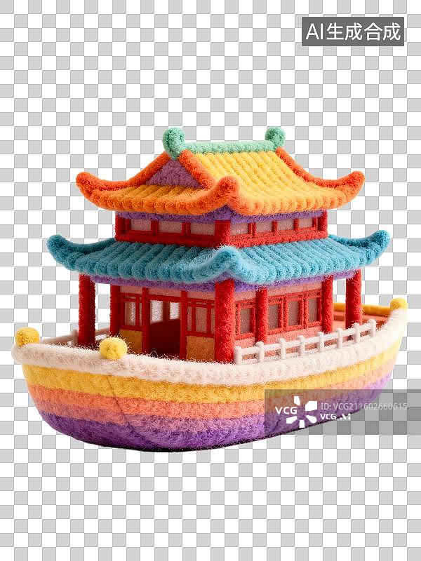 【AI数字艺术】毛线风格的舫图片素材