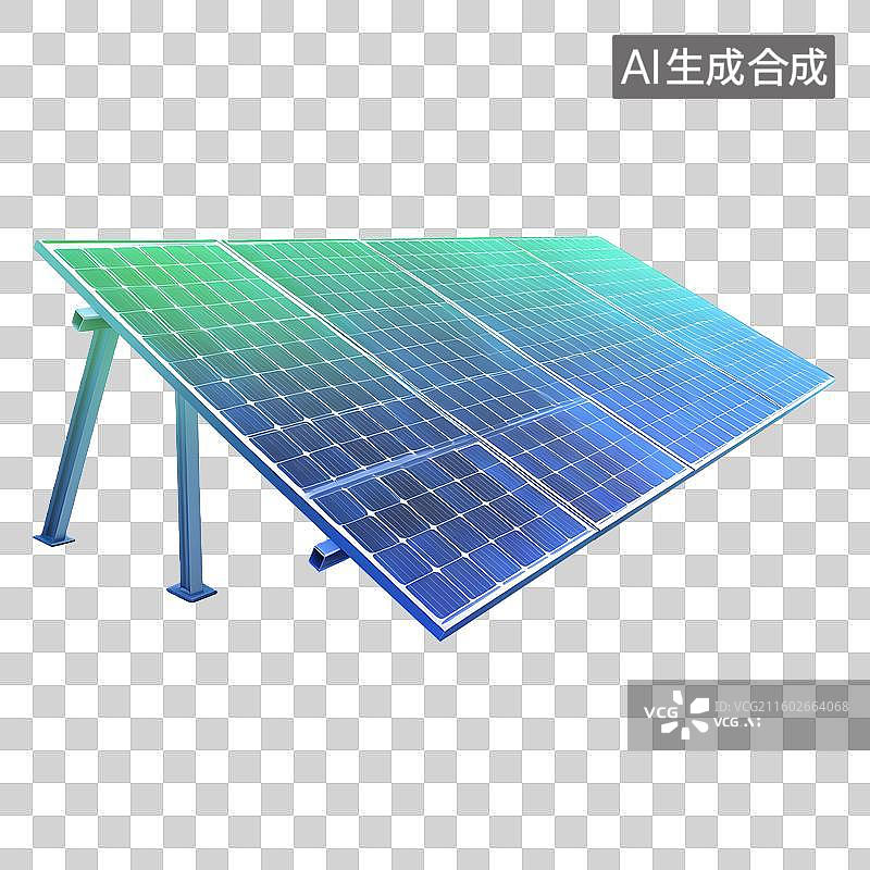 【AI数字艺术】太阳能光伏组件发电设备图片素材