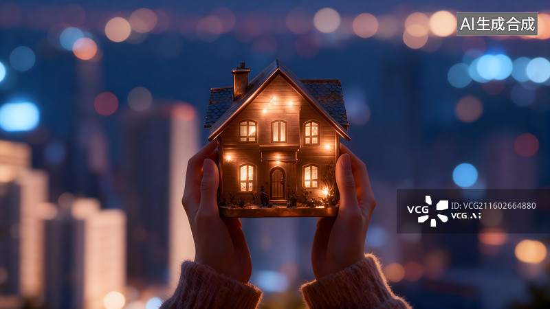 【AI数字艺术】房地产投资和房屋抵押贷款金融房地产概念图片素材