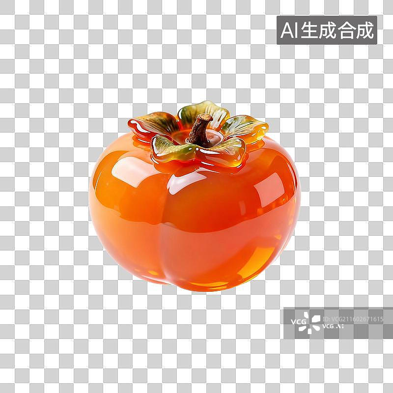 【AI数字艺术】果冻风格的柿子图片素材
