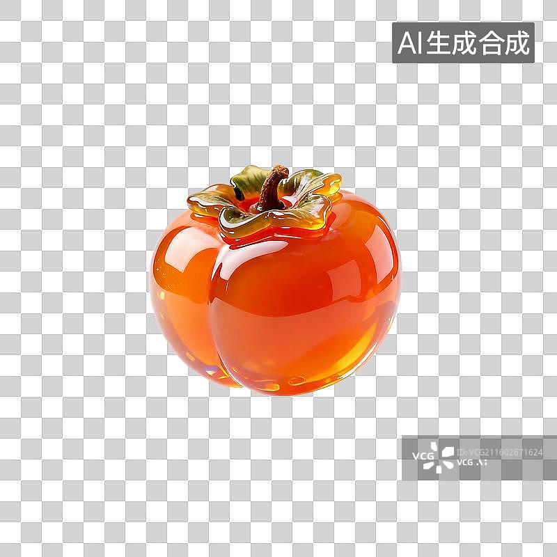 【AI数字艺术】果冻风格的柿子图片素材
