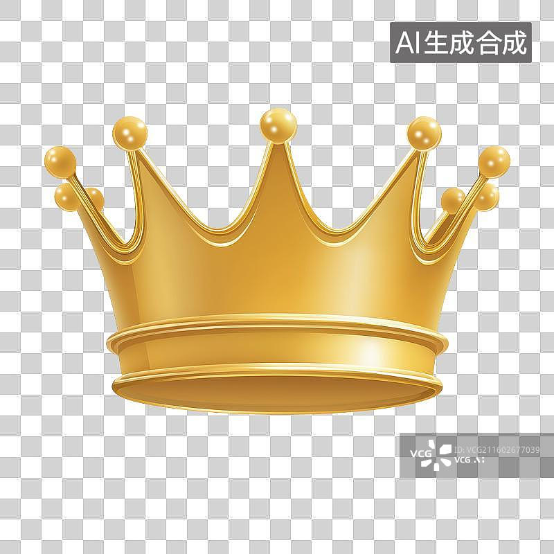 【AI数字艺术】金色皇冠图片素材