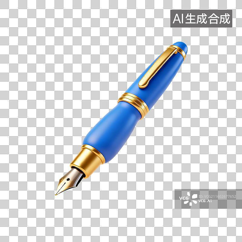 【AI数字艺术】3D渲染，钢笔，文具，书写，图形图标，免抠素材图片素材