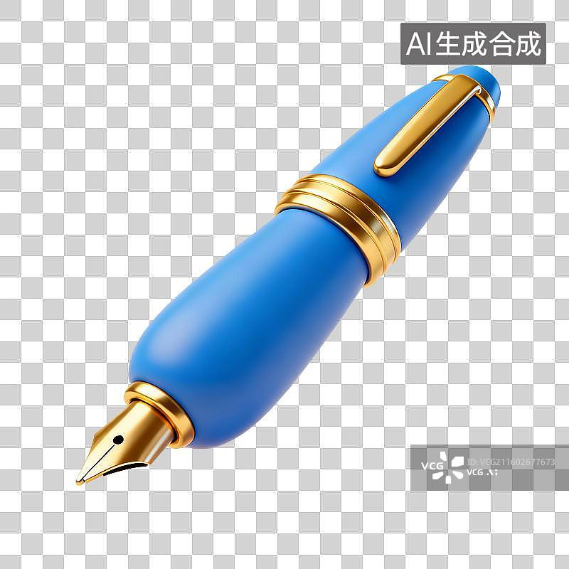 【AI数字艺术】3D渲染，钢笔，文具，书写，图形图标，免抠素材图片素材