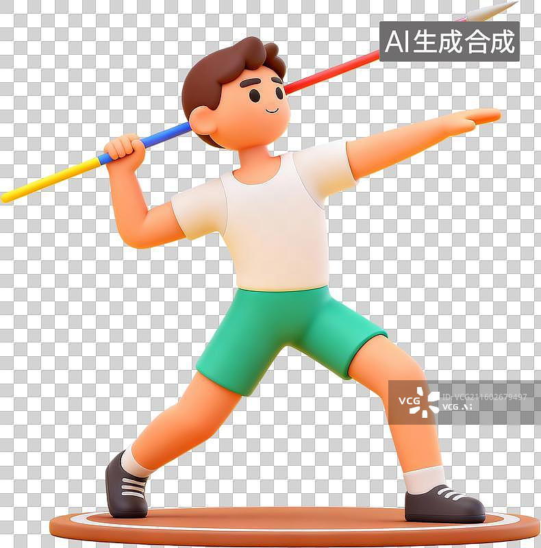 【AI数字艺术】标枪运动员投掷瞬间图片素材
