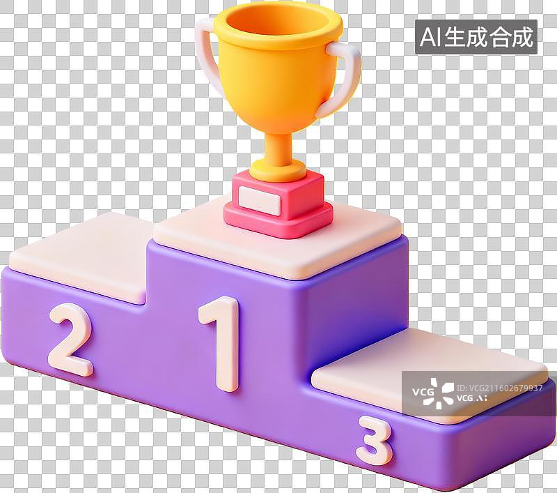 【AI数字艺术】奖杯领奖台颁奖仪式图片素材