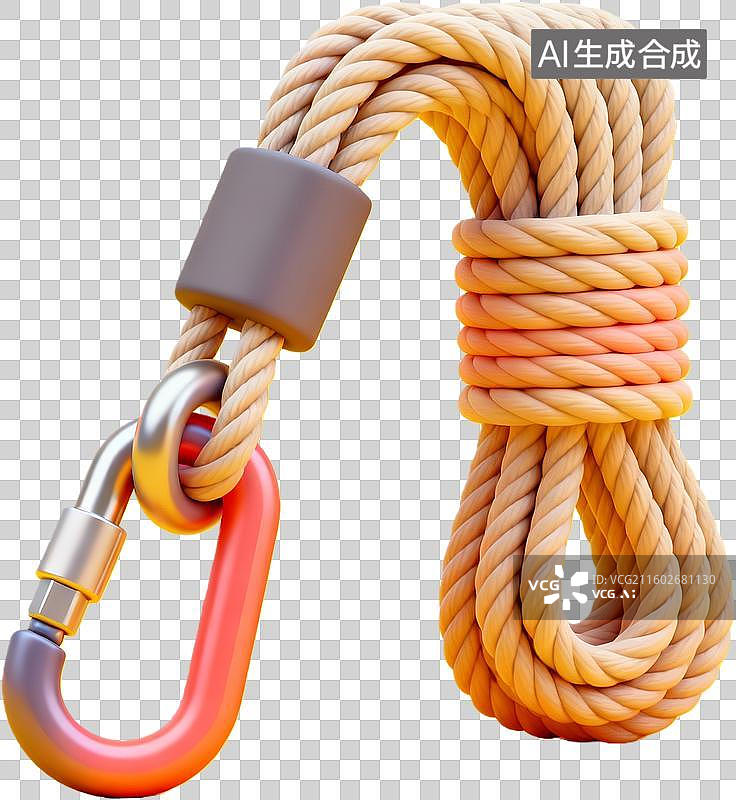 【AI数字艺术】绳子与安全扣的组合图片素材
