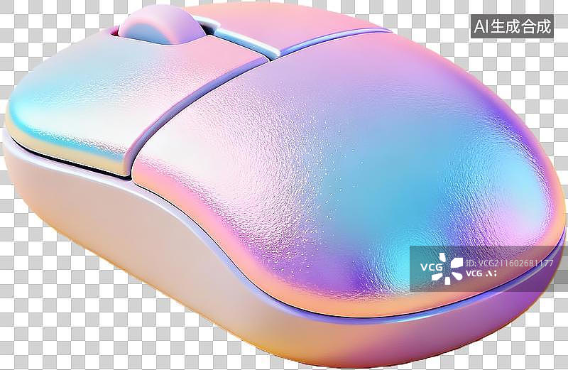 【AI数字艺术】炫彩渐变无线鼠标设计图片素材