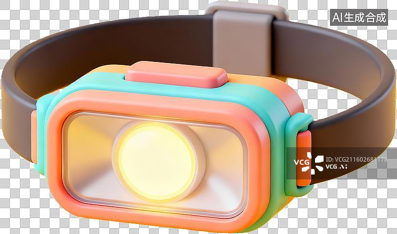 【AI数字艺术】儿童头灯手电筒设计图片素材