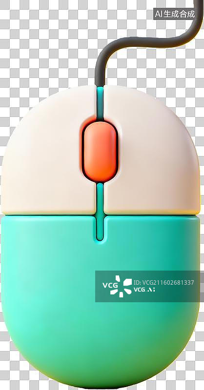 【AI数字艺术】可爱卡通电脑鼠标设计图片素材