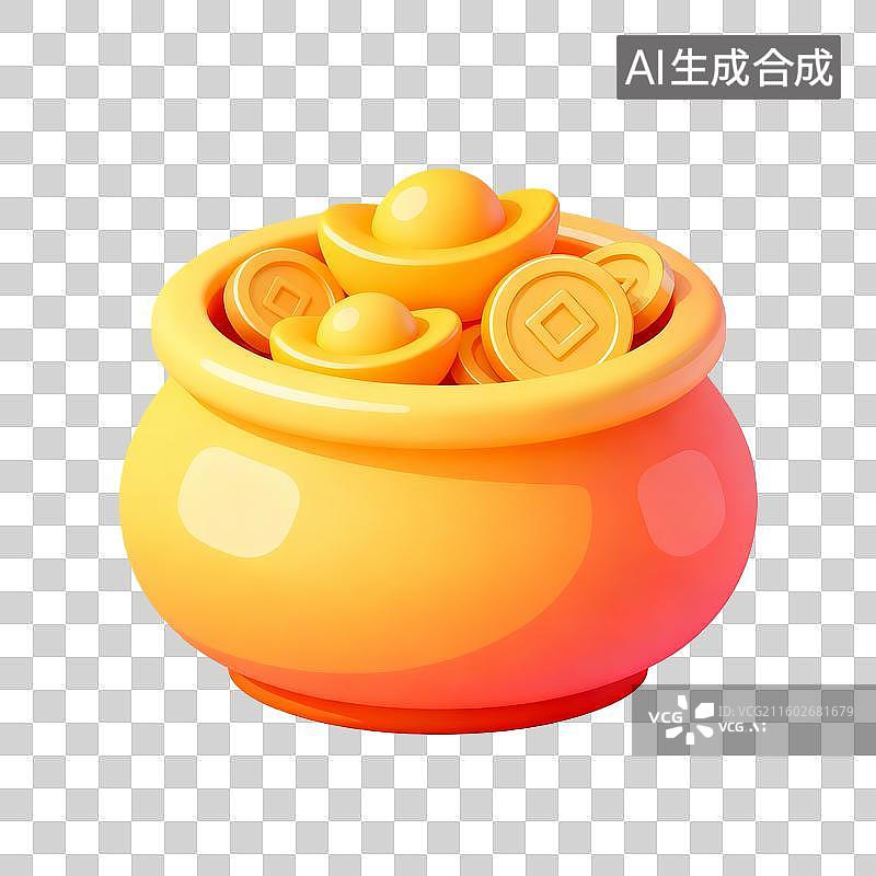 【AI数字艺术】厚重的商业聚宝盆图片素材