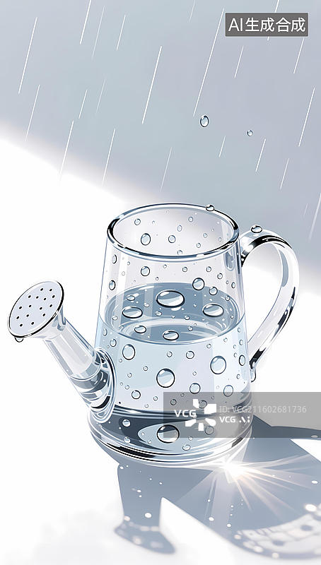 【AI数字艺术】玻璃水壶中的水正在沸腾。图片素材