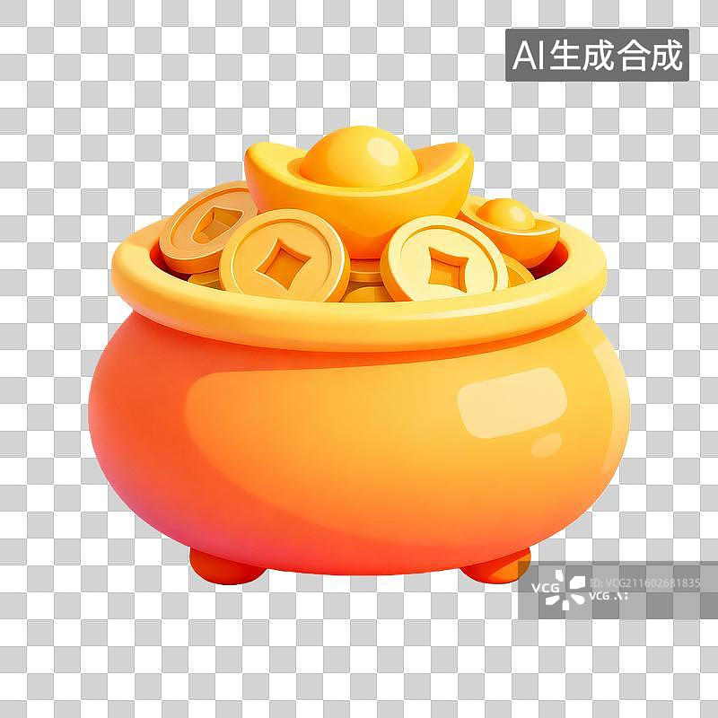 【AI数字艺术】厚重的商业聚宝盆图片素材