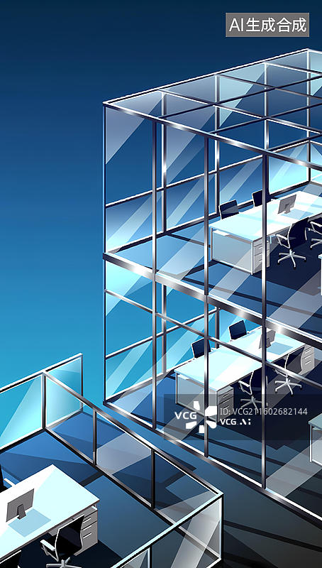 【AI数字艺术】"未来城市中的摩天大楼和天空景观的数字艺图片素材
