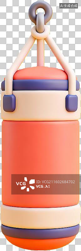 【AI数字艺术】彩色拳击沙袋运动器材图片素材