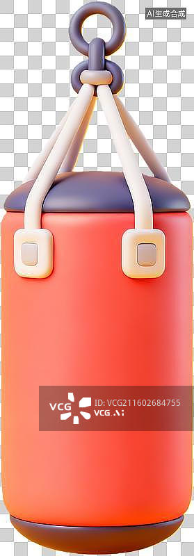 【AI数字艺术】卡通拳击沙袋设计图片素材