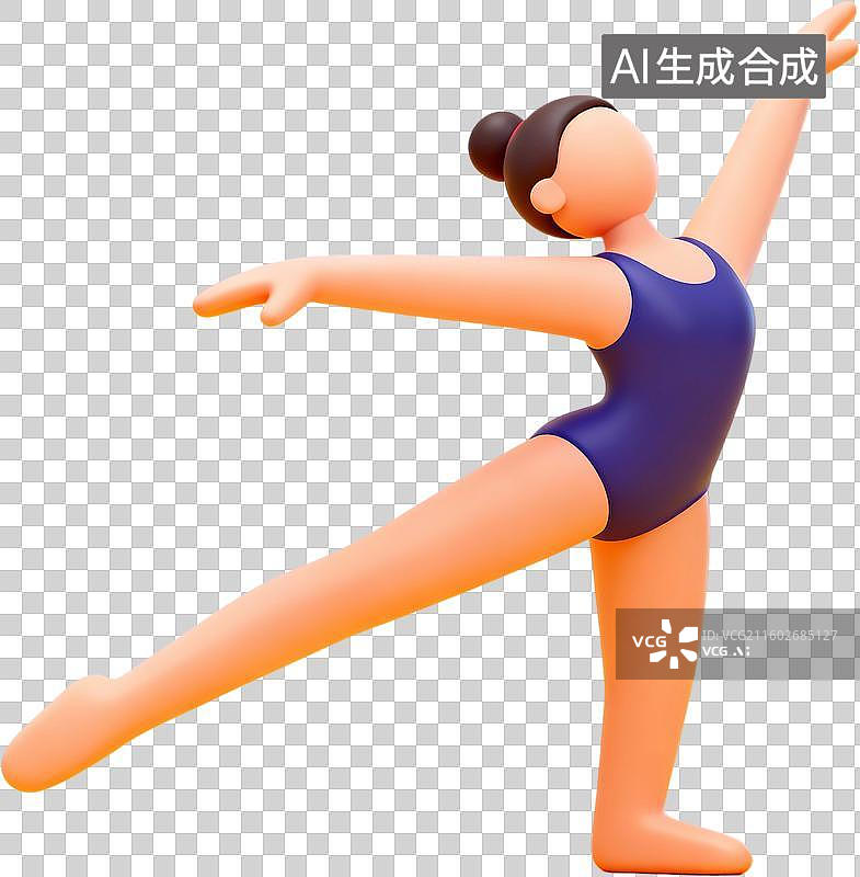 【AI数字艺术】体操运动员优雅动作展示图片素材