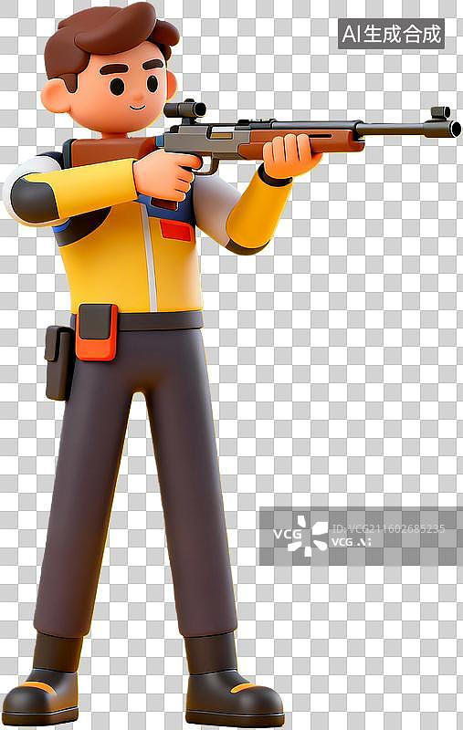 【AI数字艺术】射击运动员瞄准训练图片素材