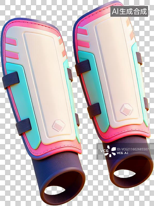 【AI数字艺术】彩色足球护腿板装备图片素材