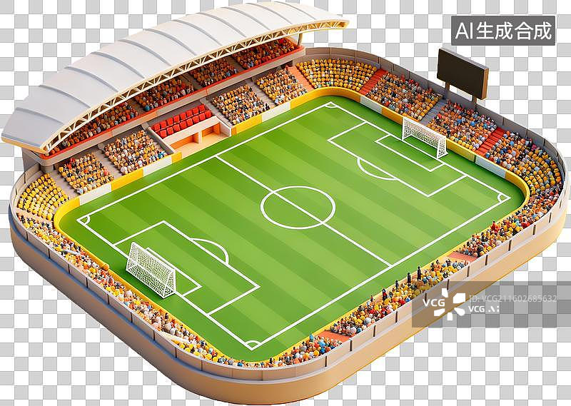 【AI数字艺术】足球场模型三维渲染图图片素材