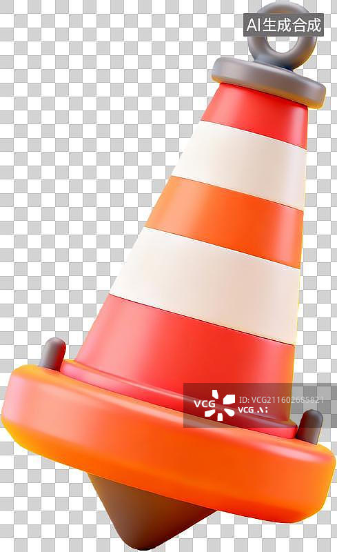【AI数字艺术】交通锥形浮标标志图片素材