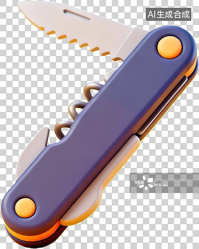 【AI数字艺术】多功能折叠刀工具展示图片素材