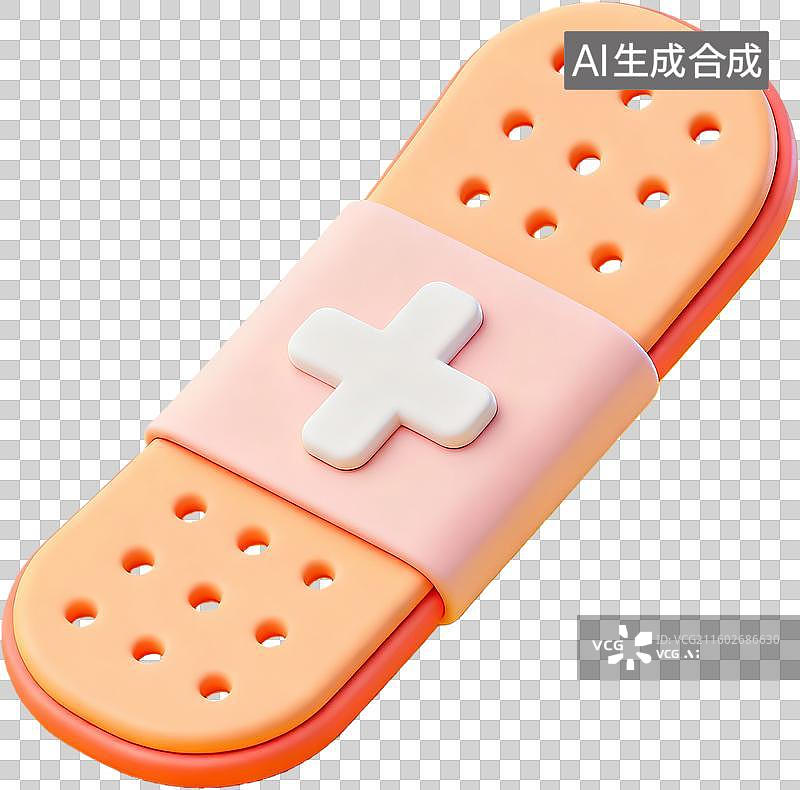 【AI数字艺术】创可贴医疗用品三维模型图片素材
