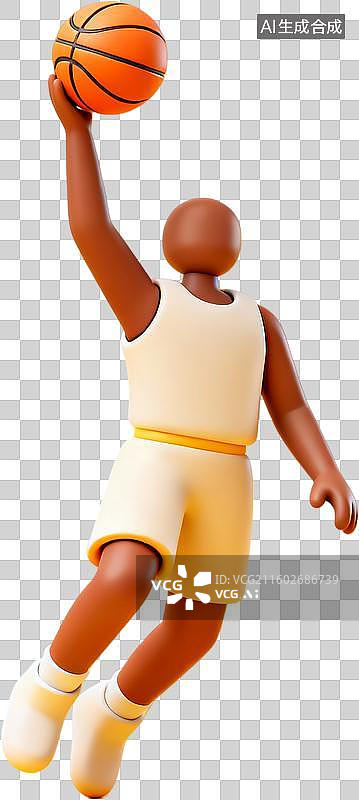 【AI数字艺术】篮球运动员扣篮瞬间图片素材
