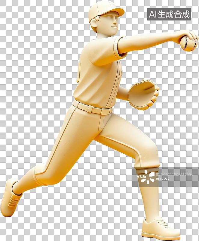 【AI数字艺术】棒球运动员投球瞬间图片素材