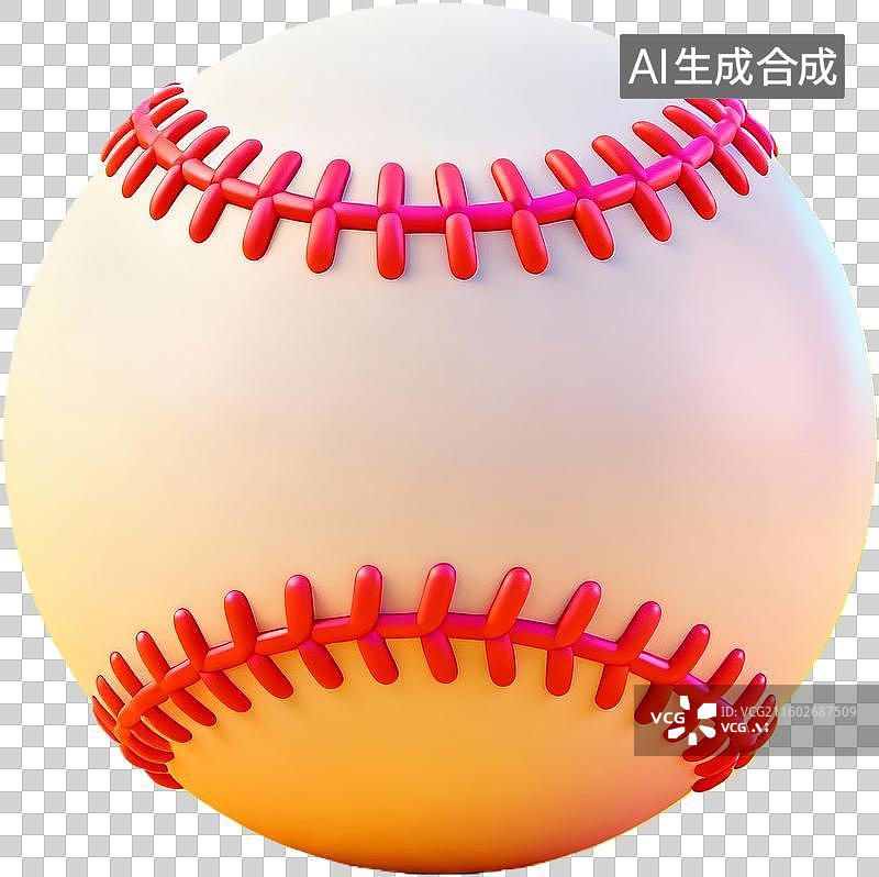 【AI数字艺术】棒球运动比赛用球特写图片素材