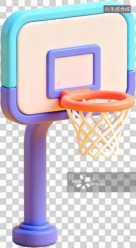 【AI数字艺术】卡通篮球架创意设计图片素材