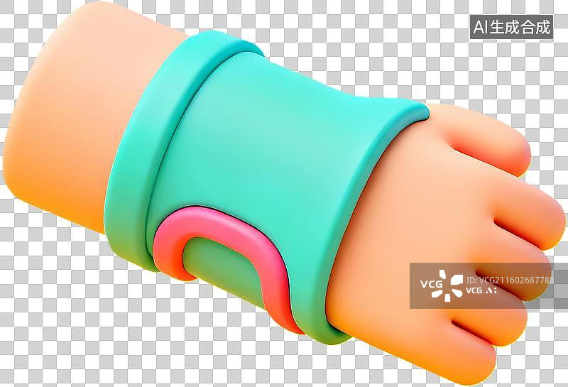 【AI数字艺术】卡通手部护腕设计图片素材