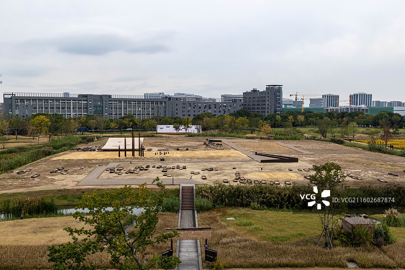 浙江杭州临平玉架山考古博物馆从江南到岭南良渚文化与石峡文化联展图片素材