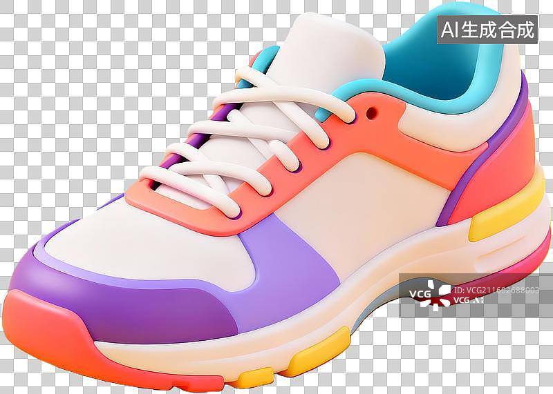 【AI数字艺术】彩色运动鞋设计展示图片素材
