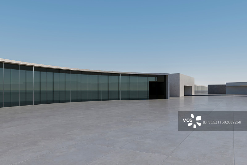 现代展厅建筑外立面图片素材