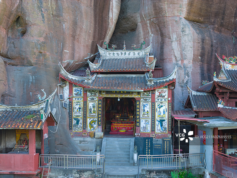 福建省三明市永安市，桃源洞，百丈岩，马氏真仙祖庙图片素材