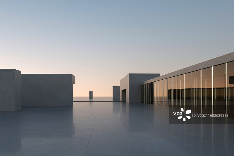 现代展厅建筑外立面图片素材