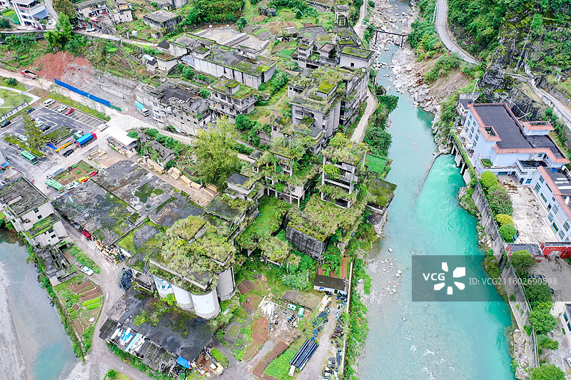 湖北省恩施州鹤峰县废弃水泥厂图片素材