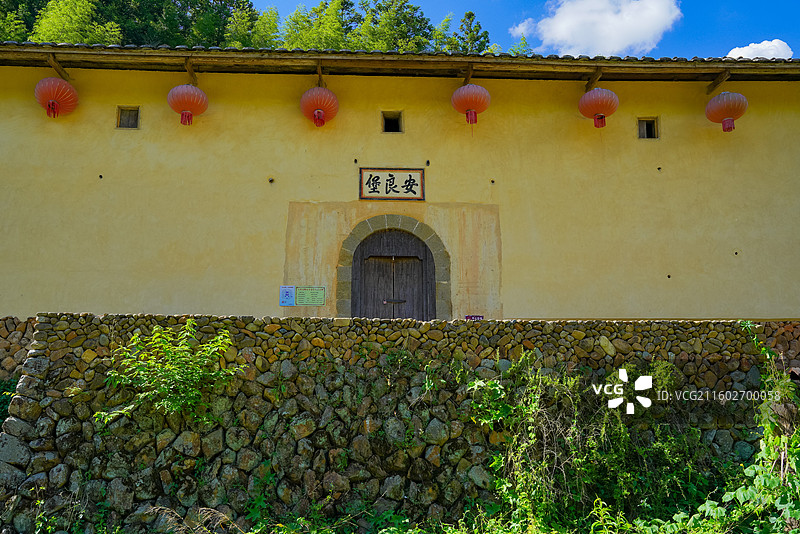 福建省三明市，大田县，东坂村，安良堡，土堡，历史建筑图片素材