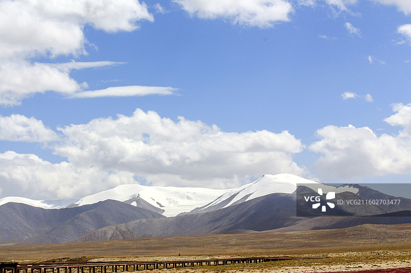 走进可可西里西王母瑶池线图片素材