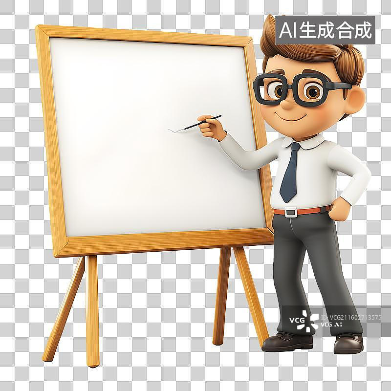 【AI数字艺术】卡通3D男性教育职业教学工具形象图片素材