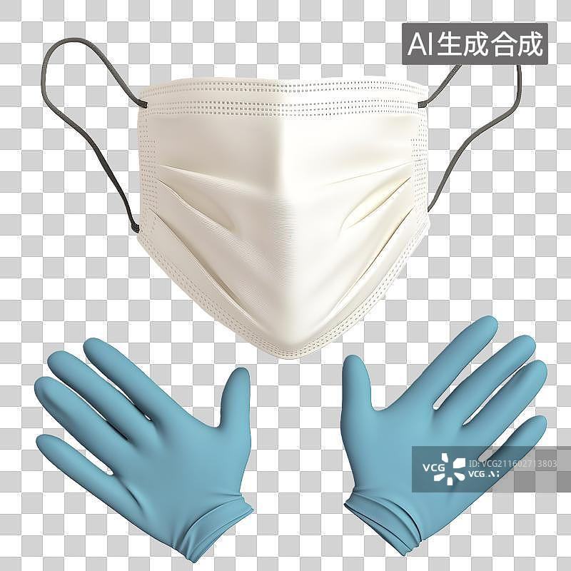 【AI数字艺术】3D 设计卡通医疗场景防护用品卫生工具图片素材
