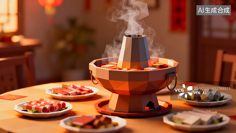 【AI数字艺术】新年除夕年夜饭，团圆饭，聚会，一家人图片素材