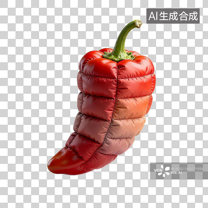 【AI数字艺术】膨胀风格的辣椒图片素材