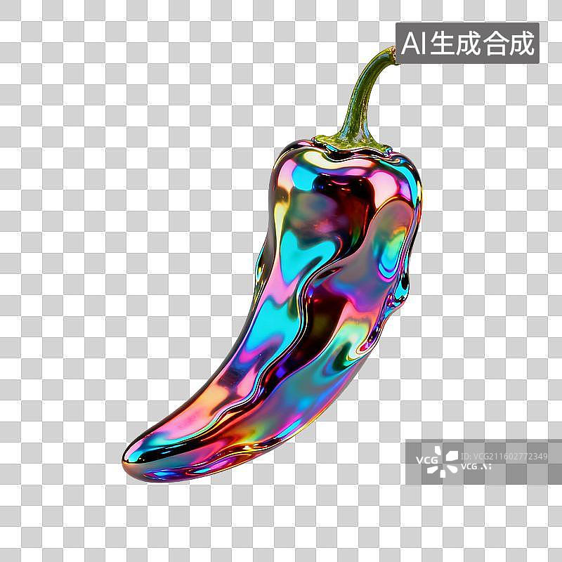 【AI数字艺术】酸性风格的辣椒图片素材