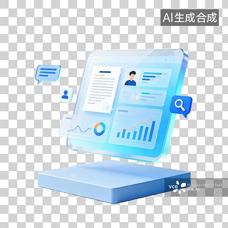 【AI数字艺术】个人信息板招聘科技医疗图标图片素材